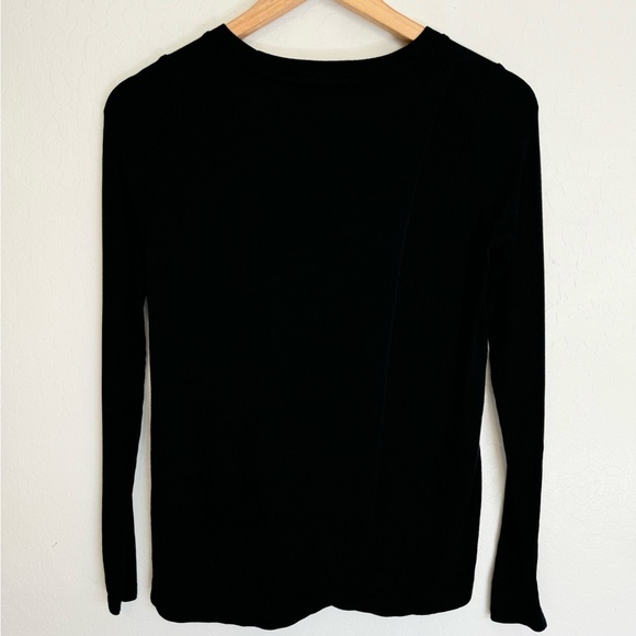 Marine Layer Solid Tulip Back Long sleeve Top Black Size XS - Picture 5 of 7